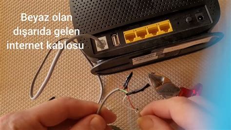 kablo ile modem arayüzüne bağlanma